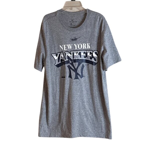 Nike Men's New York Yankee Logo Short Sleeve Tee Shirt Gray Size Medium NWT - Picture 5 of 5